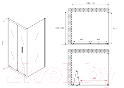 Душевой уголок Abber Sonnenstrand AG07110-S100