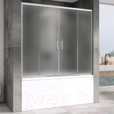 Стеклянная шторка для ванны Abber Schwarzer Diamant AG57150M