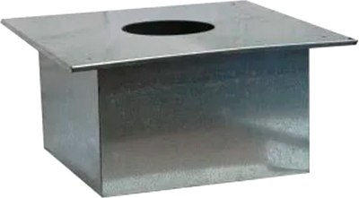 Потолочно-проходной узел дымохода КПД 430/0.5мм+оц короб 370х370 ф230 - фото