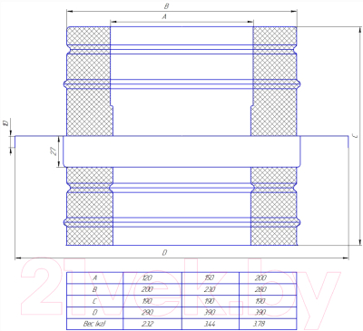 Площадка монтажная для дымохода КПД ф115х200/115х200