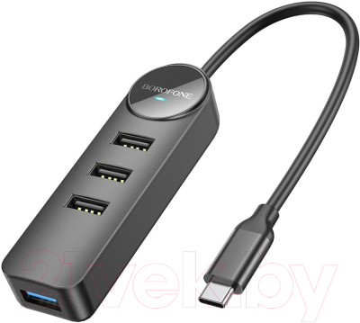 USB-хаб Borofone DH5 4в1 Type-C в USB3.0+USB2.0x3 - фото