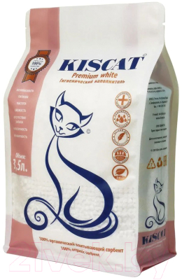 Наполнитель для туалета Kiscat Premium White - фото