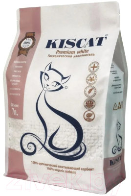 Наполнитель для туалета Kiscat Premium White - фото