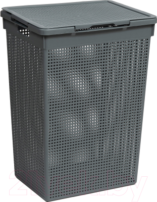 Корзина для белья Violet Лофт с крышкой / 566018 - фото