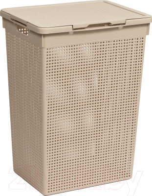 Корзина для белья Violet Лофт с крышкой / 566020 - фото