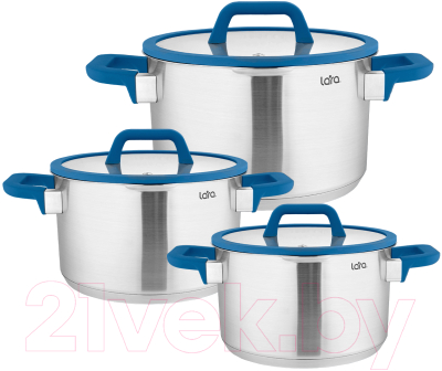 Набор кастрюль Lara Сапфир / LR02-79 - фото