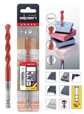 Сверло ALPEN Profi Multicut 6мм / 27200600100