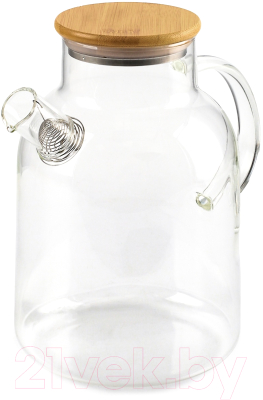 Заварочный чайник Attribute Pure с бамбуковой крышкой / ATT270