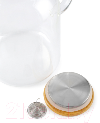 Заварочный чайник Attribute Pure с бамбуковой крышкой / ATT270