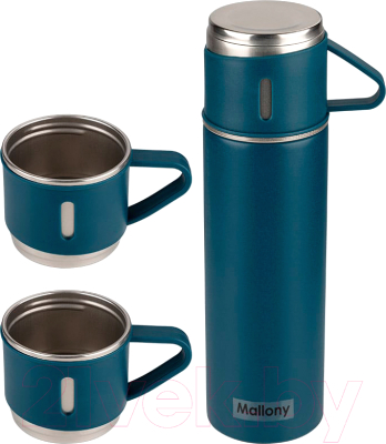 Термос для напитков Mallony Festa с кружками / 106055 - фото