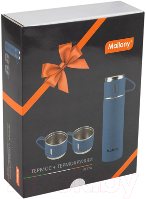 Термос для напитков Mallony Festa с кружками / 106055