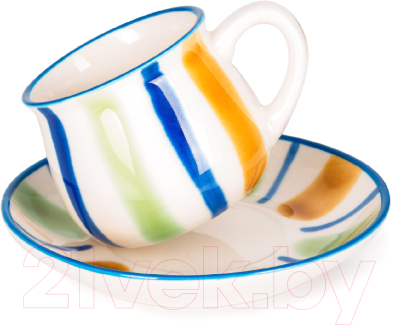 Чашка с блюдцем Fissman 14140 - фото