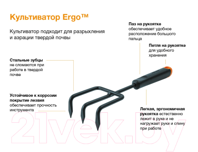 Рыхлитель Fiskars Ergo 1027019