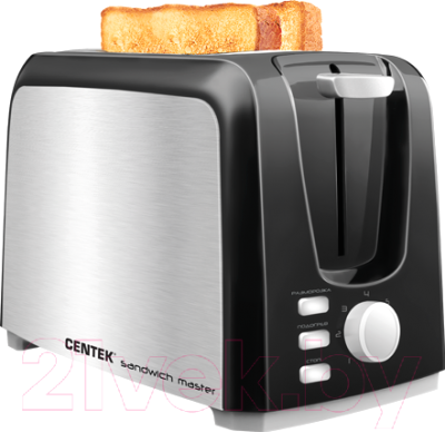 Тостер Centek СТ-1429 (черный/серебристый) - фото