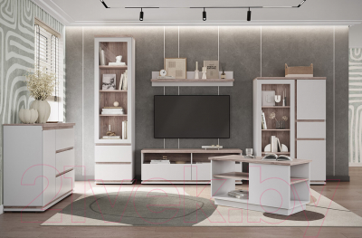 Шкаф-пенал Anrex Lima 1V2S (персидский жемчуг/мадура)