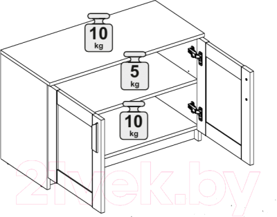 Тумба Anrex Skagen 2D-1 (белый)