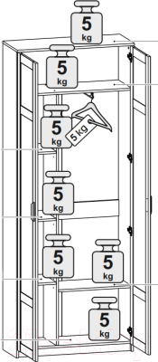 Шкаф Anrex Skagen 2D-230 (белый)