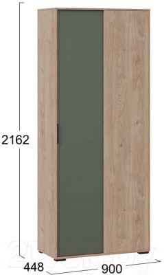 Шкаф ТриЯ Лео ТД-410.07.23 (гикори джексон/дымчатый зеленый)