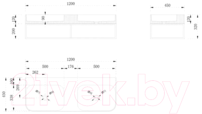 Консоль для ванной с умывальником Abber Stein AS2646