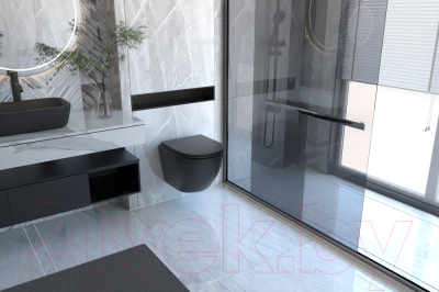 Унитаз подвесной с инсталляцией Abber Bequem AC1100MB-AC0105-AC0120MB