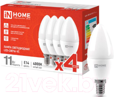 Лампа INhome LED-СВЕЧА-VC / 4690612047799 - фото