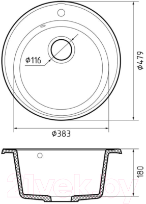 Мойка кухонная GranFest Quarz Z-08 (темно-серый)