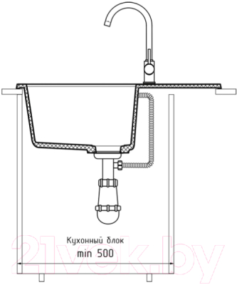Мойка кухонная GranFest GF-Q650L