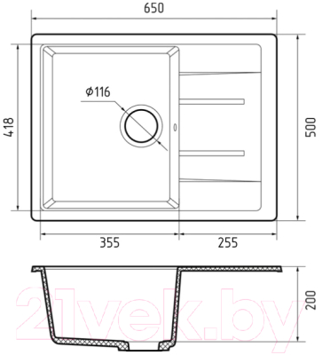 Мойка кухонная GranFest GF-Q650L