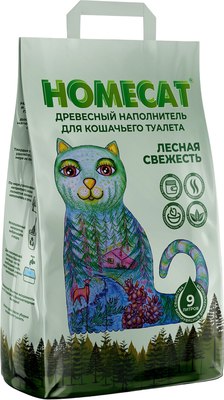 Наполнитель для туалета Homecat Древесный Лесная свежесть / 61505 - фото