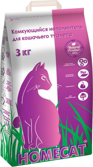Наполнитель для туалета Homecat Комкующийся / 61950 - фото
