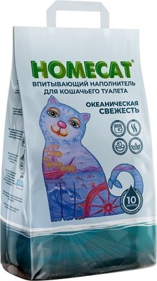 Наполнитель для туалета Homecat Океаническая свежесть Впитывающий / 81099 - фото
