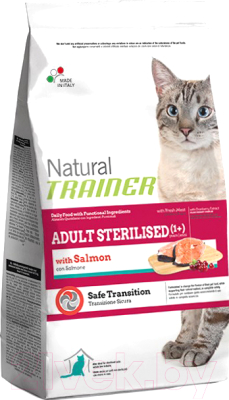 Сухой корм для кошек Trainer Natural Adult Sterilised Salmon - фото