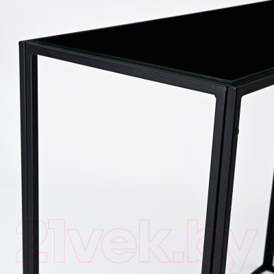 Консольный столик РасГар Грация Лайт (черный/черное стекло)