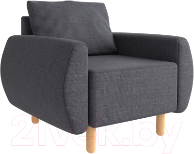 Кресло мягкое Mio Tesoro Тулисия (Twist 20 Dark Grey) - фото