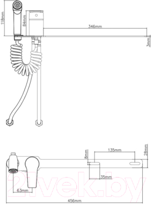 Гигиенический душ со смесителем Voda Level LV10