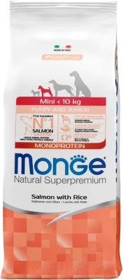 Сухой корм для собак Monge Speciality Line Monoprotein с лососем и рисом - фото