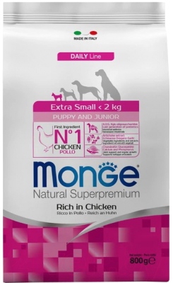 Сухой корм для собак Monge Daily Line Extra Small с курицей - фото