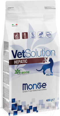 Сухой ветеринарный корм для кошек Monge Vet Solution Hepatic - фото