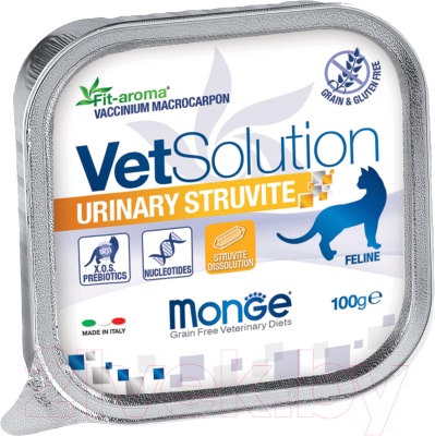 Влажный корм для кошек Monge Vet Solution Urinary Struvite - фото