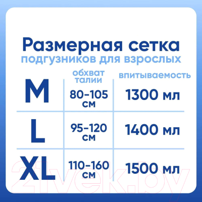 Подгузники для взрослых KIOSHI KAD101