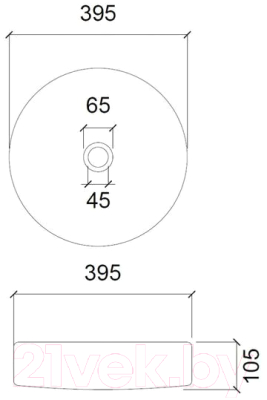 Умывальник Abber Glas AK2301DB (синий)