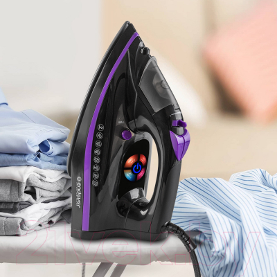 Утюг Endever Delta-230 (черный/фиолетовый)