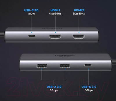 Док-станция для ноутбука Ugreen CM498 / 15852