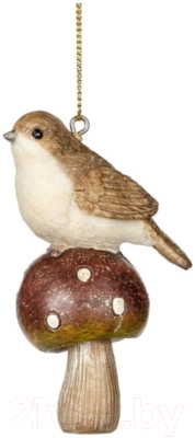 Елочная игрушка Goodwill Xmas 2023 Птица на грибе / MC 37034 - фото