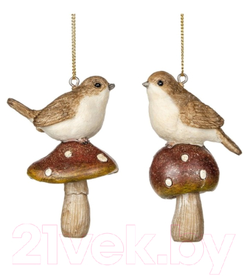 Елочная игрушка Goodwill Xmas 2023 Птица на грибе / MC 37034