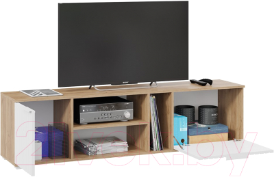 Тумба ТриЯ Хилтон (дуб крафт золотой/белый матовый)