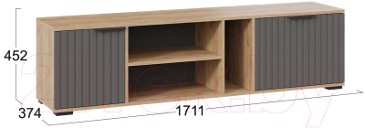 Тумба ТриЯ Хилтон (дуб крафт золотой/графит матовый)