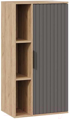 Шкаф навесной ТриЯ Хилтон (дуб крафт золотой/графит матовый) - фото