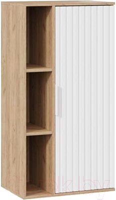 Шкаф навесной ТриЯ Хилтон (дуб крафт золотой/белый матовый) - фото