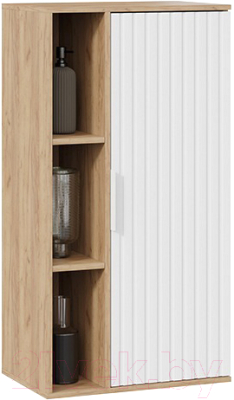 Шкаф навесной ТриЯ Хилтон (дуб крафт золотой/белый матовый)